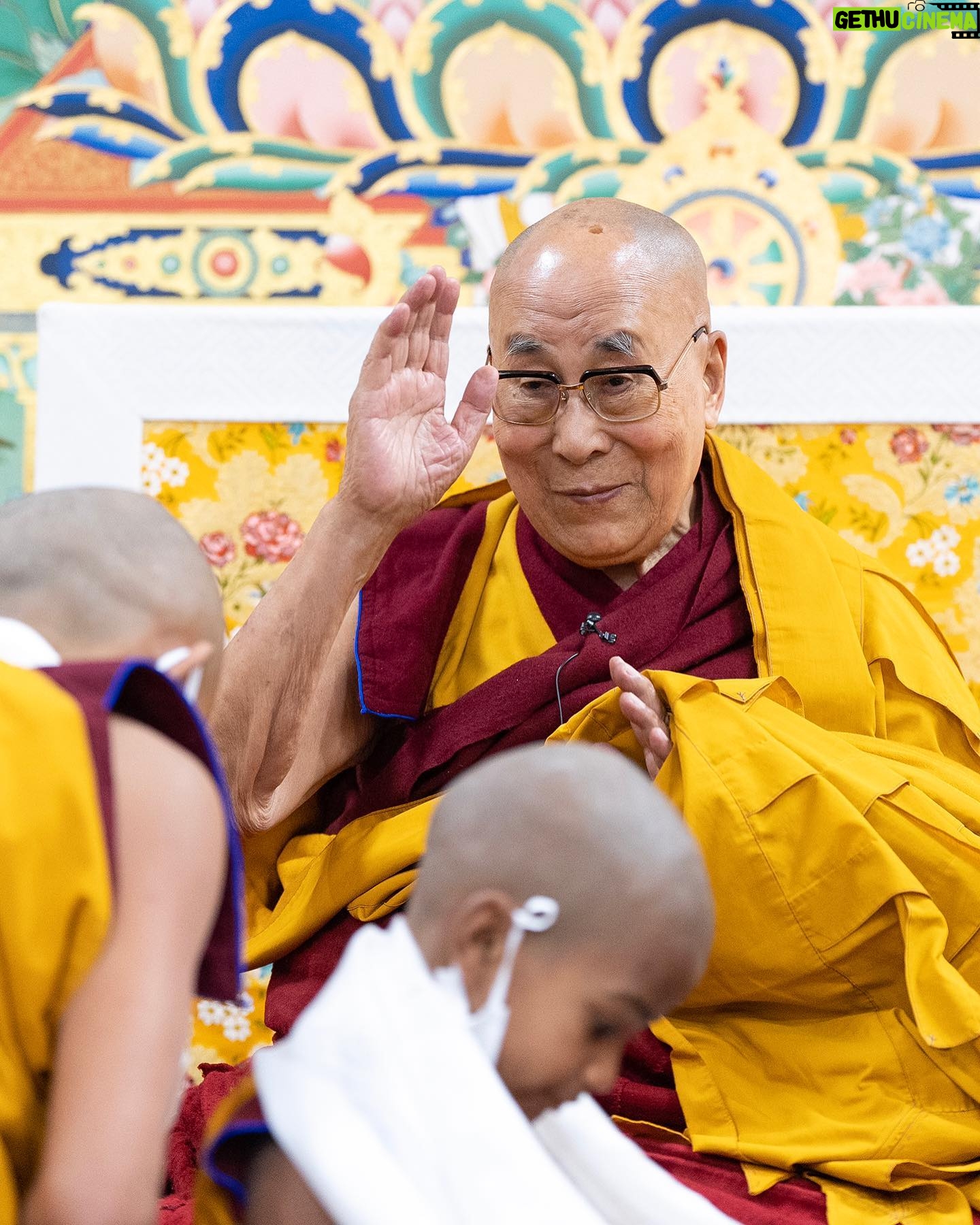 Tenzin Gyatso - 82.5K Likes - A collection of photographs captured during the ordination ceremony of novice monks and nuns, held at the residence of HHDL in Dharamsala, HP, India on March 2, 2023. Photos by Tenzin Choejor #dalailama #buddhism #ordination #monk #india #tibet #tibetan