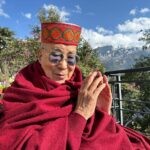 Tenzin Gyatso Instagram - HHDL, wearing a traditional hat from Himachal Pradesh, watching the Indian Republic Day Celebrations on TV at his residence in Dharamsala, HP, India on January 26, 2023. Photo by Tenzin Jamphel #dalailama