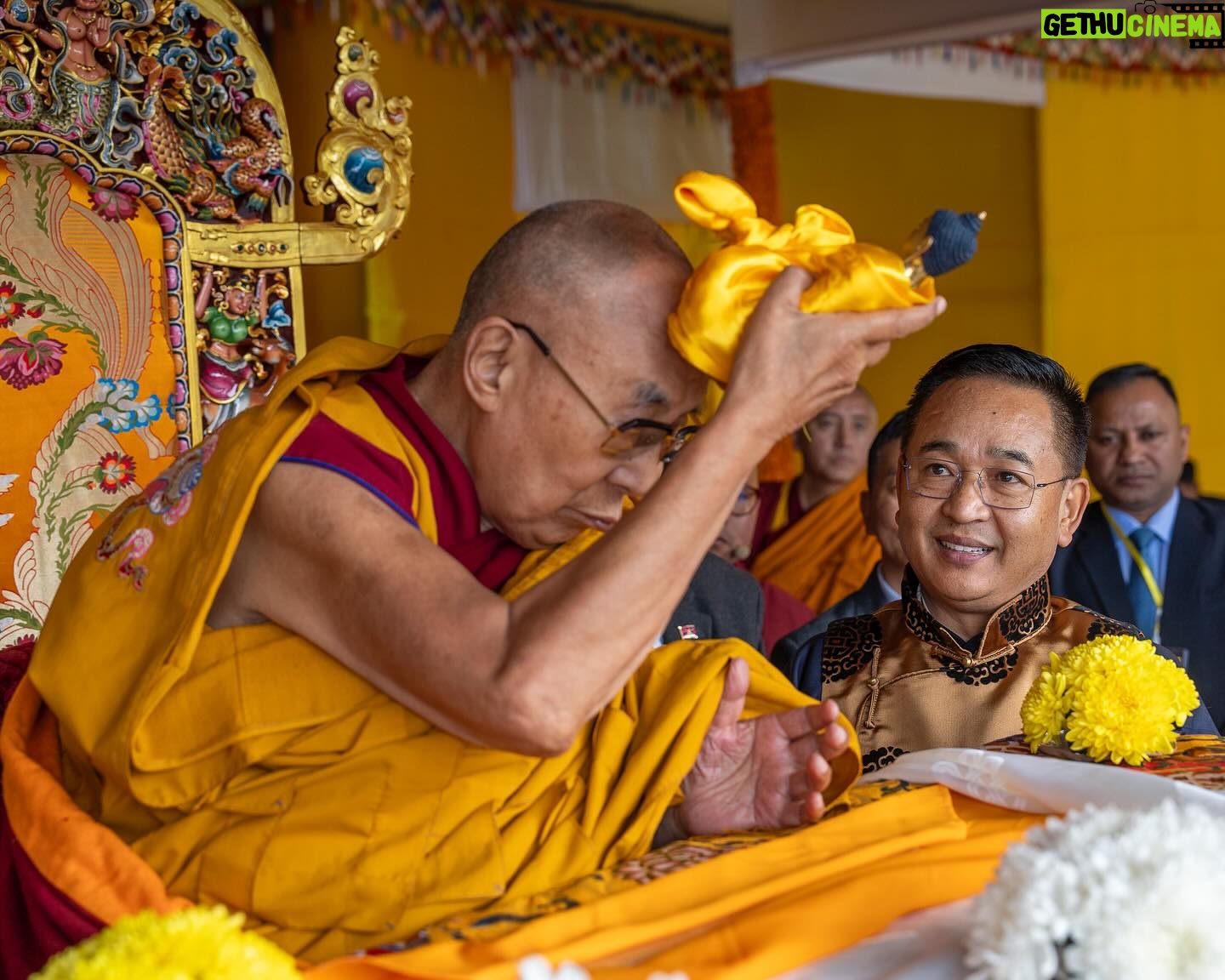 Tenzin Gyatso - 73.4K Likes - Teaching and Cultural performances at Paljor Stadium in Gangtok, Sikkim, India on December 12, 2023. Photos by Tenzin Choejor/OHHDL