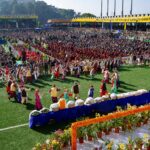 Tenzin Gyatso Instagram - Teaching and Cultural performances at Paljor Stadium in Gangtok, Sikkim, India on December 12, 2023. Photos by Tenzin Choejor/OHHDL