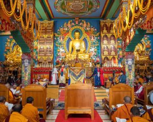 Tenzin Gyatso Instagram - Long life offering ceremony to HHDL by Nyingma tradition of Tibetan Buddhism at Palgyul Namdroling Monastery in Bodhgaya, Bihar, India on January 18, 2023. #dalailama #bodhgaya
