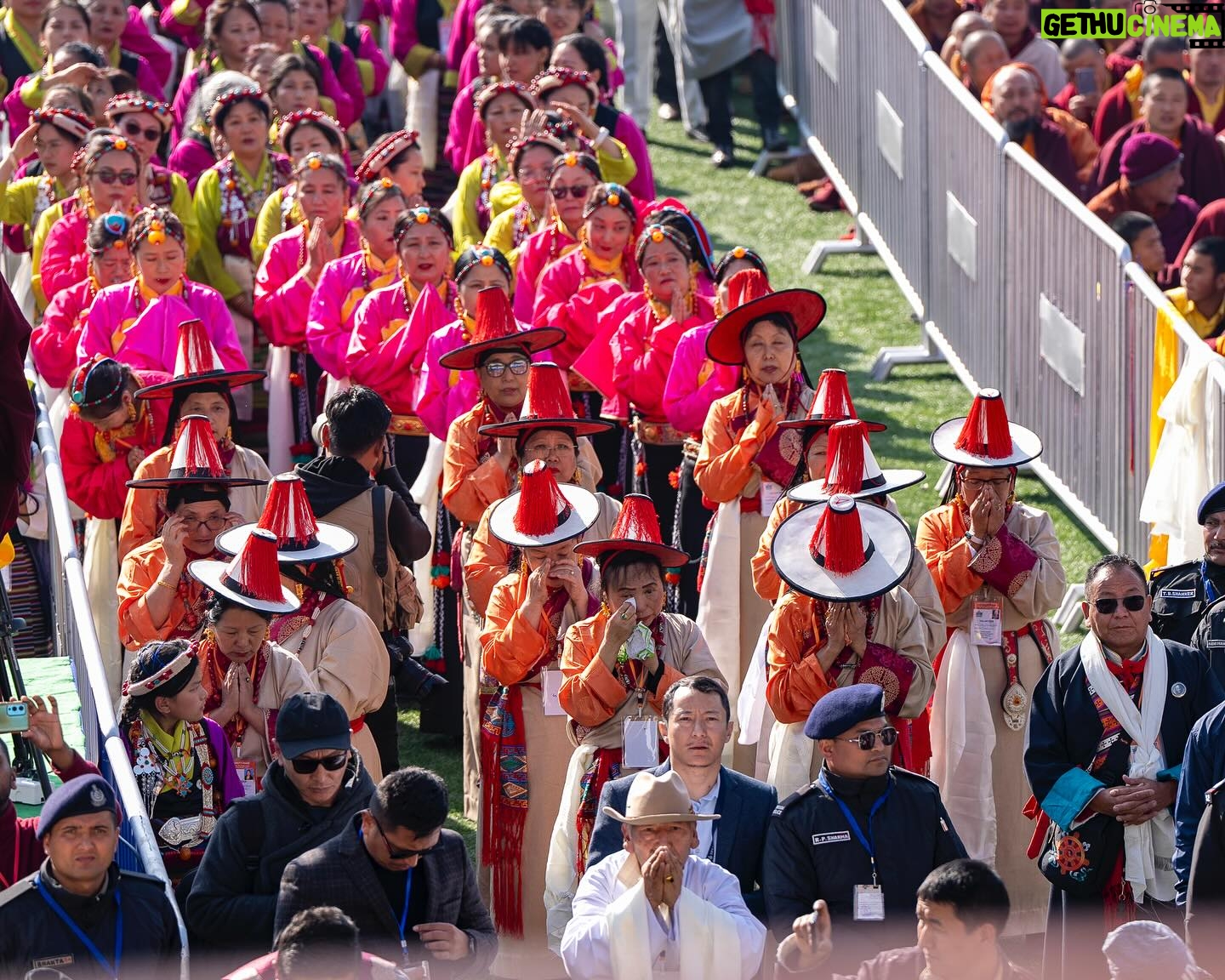 Tenzin Gyatso - 73.4K Likes - Teaching and Cultural performances at Paljor Stadium in Gangtok, Sikkim, India on December 12, 2023. Photos by Tenzin Choejor/OHHDL
