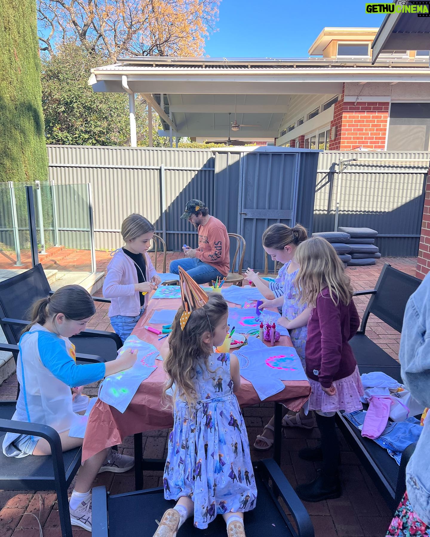 Teresa Palmer Instagram - It’s Prairie party time!! 🌙🧚🏻 Happy 2nd birthday sweetheart. What a day 🤪🥰✨💤 The sun came out and shined it’s goodness down on us all! such awesome friends showed up to celebrate you today Miss Moon! nothing like the chaos of a birthday party with sugar junkie kids running wild makes me happier, Legit! We also had a bunch of legends upleveling the party today like Nat from @oldmacfarmssasouth who brought her sweet furry friends for cuddles, @vanessavoodoo rocking not only the coolest hair in town but also the maddest skill set decorating these little human faces. (She’s NEXT LEVSSS Adelaide!) And the beautiful Anita from @smalldelights showing up year after year, kid after kid and making the most beautiful and TASTY vegan birthday cakes in all the land. Also @oasisinadelaide, what a perfect sanctuary you’ve created here and we felt so excited to host the party in this beautiful space, loved seeing all these little people filling the home up with joy. Also mad props to my Dad KP and @kaarenpalmerchampagne for bringing the booze which the adults guzzled heartily and the freshly made bread with truffle oil #winning Can’t believe our baby of the family is 2! 🥹🥹 P.s Figured out my fav ditch-the-junkyass-party-bag hack; buy cheap white t-shirts in all different sizes plus fabric paints, glitter & markers and let the kids run amok weeeee k ✌🏼