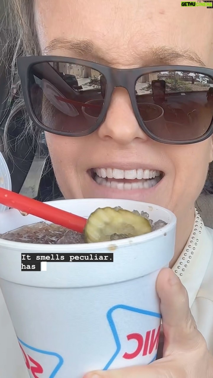 Terra Jolé Instagram - Had to try the viral #pickledrpepper from @sonicdrivein - my only request is that they made it with more pickle juice. 🤌🏼🥸. Overall delicious if you like the two! Have you tried it? #pickledpeppers #pickle #drpepper @drpepper