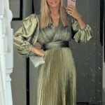 Tess Daly Instagram – Got a lot of questions thank you about this LGD (little gold dress 😉) I wore to Buckingham Palace last week, it’s ofc from my faves at @officialbiba ✨