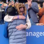 Tess Daly Instagram - OUR HERO!! What a special moment between Vern and his mum and dad 🧡 #vernonultra