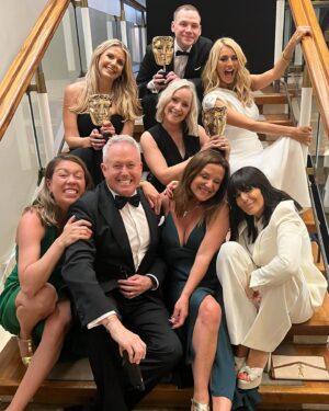 Tess Daly Instagram - WE WON best Entertainment Show✨😍 thank you to @bafta for this incredible acknowledgement of what a production @bbcstrictly is 🙏 this one is for everyone that tunes in at home  and our brilliant Strictly team who work SO hard with so much LOVE ❤️ Woohooo! 

We’re celebrating our 20th year of Strictly this year and this is the perfect present! So grateful 🙏❤️