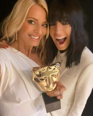 Tess Daly Instagram - WE WON best Entertainment Show✨😍 thank you to @bafta for this incredible acknowledgement of what a production @bbcstrictly is 🙏 this one is for everyone that tunes in at home  and our brilliant Strictly team who work SO hard with so much LOVE ❤️ Woohooo! 

We’re celebrating our 20th year of Strictly this year and this is the perfect present! So grateful 🙏❤️