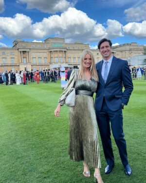 Tess Daly Instagram - It was a huge honour to be invited to attend a reception to celebrate the Creative Industries at Buckingham Palace yesterday with a garden party in the company of His Majesty The King and Her Majesty The Queen. 
@theroyalfamily