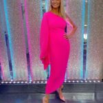 Tess Daly Instagram - One step closer to the glitterball trophy 🪩 it’s semi final time ! Styling @jamesyardley, hair @mauriceflynn, makeup @aimeeadamsmakeup 🩷