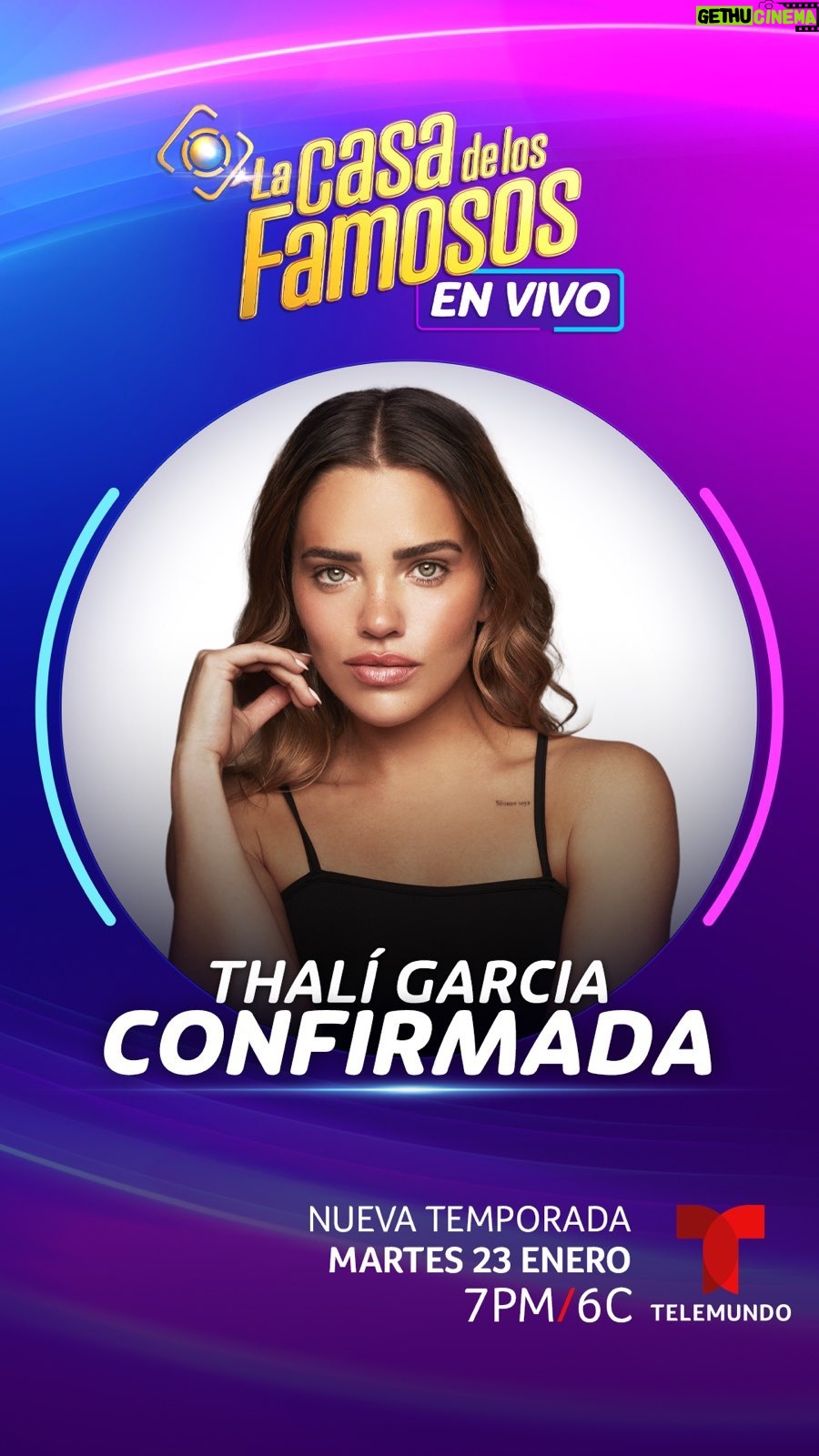 Thalí García Instagram - 🚨¡SORPRESA! En enero llego a #LaCasaDeLosFamosos! ❤️ ¡Qué emoción! ¿Cuento con tu apoyo? #LCDLF4 Gran Estreno en Telemundo: Martes 23 de enero 7PM/6C.