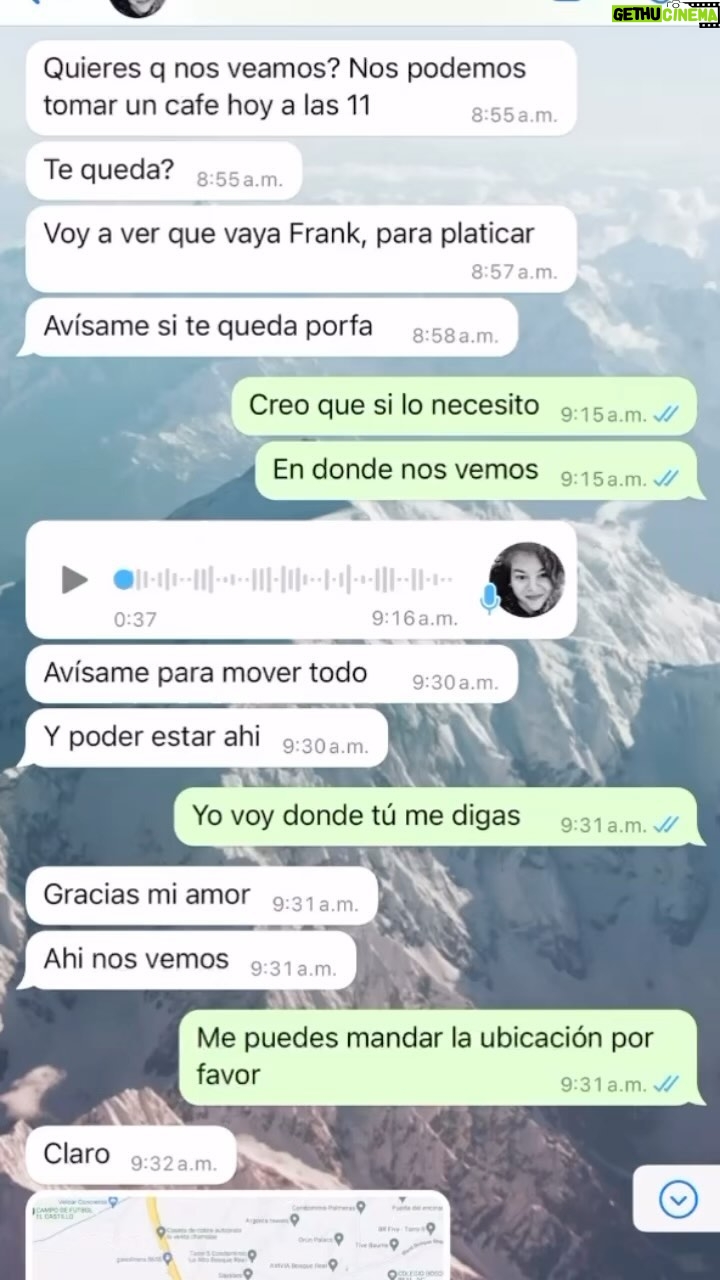Thalí García Instagram - MÁS PRUEBAS. CONTEXTO: Conversación entre mi esposo “que mostró poco interés en mi” durante mi estadía en la casa. Dicho en palabras de Kirén a quien no puedo mencionar por qué me tiene bloqueada. ( Productora ejecutiva del show ) #LCDLF Este chat lo sostuvo con una de las productoras ejecutivas de @endemolshinebd esos mensajes que vieron que pipe grababa para la producción, era por que yo estaba adentro en el confesionario pidiendo salir. Por qué no me parecía correcto e intuía como estaban manipulando todo. Les exigí hablar con el ó con alguna de las cabeza ejecutivas, fui ignorada varias veces. Cabe mencionar que a Felipe lo amenazaron diciéndole que si no me “calmaba” me sacarían y tendríamos que pagar 50k USD. Todo siempre como suelen hacer: con amenazas. Yo en una ocasión metí con Lupe al confesionario, para que juntos habláramos con mi esposo y le dejáramos claro que solo existía una amistad y una alianza muy fuerte entre nosotros. Por supuesto corrieron a Lupe y fue hasta después de que se salió, que me dejaron hablar con el director del show y con Felipe que solo pudo decirme “lo que le dijeron que tenía que decirme”. (Por favor escuchen hasta el audio final de Julia) Ellos mejor que nadie saben que como operan ESTA MAL.