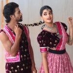 Thamizh Selvi Instagram - Village folk? 🔥here we go! Watch us today! @prasanth_dancer_ @prasanthdancehouse Makeup artist: @sri_makeoverz Photographer: @spotlight_media_official