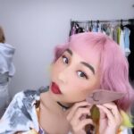 Thelma Aoyama Instagram - new hair new me🩷💚毛先に黄緑いれたよ!! 新しく始まる番組の収録どきどき