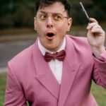 Thomas Sanders Instagram - Think Pink 🦩 Celebrated the anniversary of the first episode of one of my series, Cartoon Therapy, over the weekend, so we put together a look inspired by Dr. Emile Picani himself. Happy Birthday, Doc! If you have a cartoon you highly recommend checking out, comment it down below!