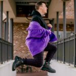 Thomas Sanders Instagram - We actually got the pelt of Grimace in order to make this jacket for a Virgil-inspired look. 💜 Just celebrated 7 years since the introduction of Virgil. Happy “Birthday”, dude 🎂💜 (📸: @jameslightner; 👕: @dpstyledme)
