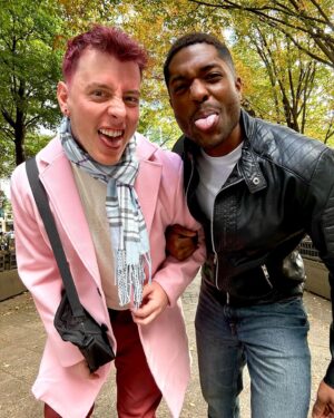 Thomas Sanders Instagram - “A new heartfelt song inspired by our love!” 🍬🦇 Gary Prince and Marshall Lee stole my heart in Fionna and Cake, so this Halloween is for them. Thank you to the awesome @djcroft_ for being an amazing Marshall!! 

#cosplay #marshalllee #garyprince #adventuretime #fionnaandcake #gumlee