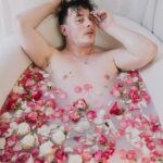 Thomas Sanders Instagram - This is how I always bathe, what do you mean🌷 Photography: the awesome @jameslightner! Thanks for always wanting to try fun ideas like this! Major thanks to @thelaureloakinn for letting us try this experimental shoot in one of their awesome suites!