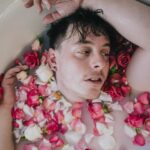 Thomas Sanders Instagram - This is how I always bathe, what do you mean🌷 Photography: the awesome @jameslightner! Thanks for always wanting to try fun ideas like this! Major thanks to @thelaureloakinn for letting us try this experimental shoot in one of their awesome suites!