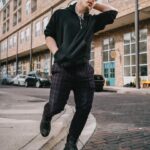 Thomas Sanders Instagram - We actually got the pelt of Grimace in order to make this jacket for a Virgil-inspired look. 💜 Just celebrated 7 years since the introduction of Virgil. Happy “Birthday”, dude 🎂💜 (📸: @jameslightner; 👕: @dpstyledme)