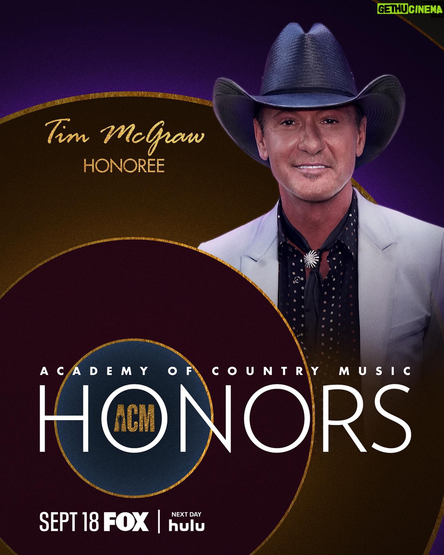 Tim McGraw Instagram - Honored to be part of such a special community in country music. Don’t miss the #ACMhonors TONIGHT at 8/7c on @foxtv and streaming tomorrow on @hulu. Thanks to the @acmawards for putting together an amazing night of music!