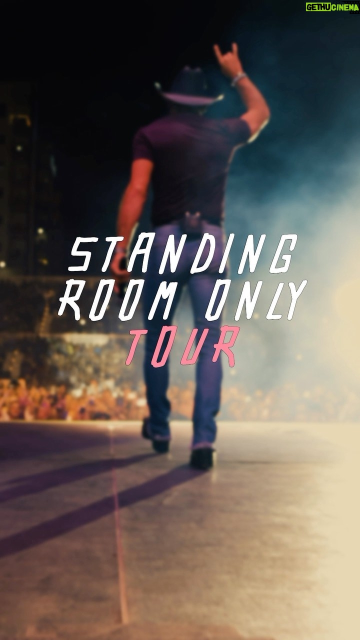 Tim McGraw Instagram - 11 shows added… on sale at 10am local time TODAY!! Comment with your city and tag 3 friends for a chance to win tickets to the show of your choice on the #StandingRoomOnly Tour 2024! March 14 - Jacksonville, FL March 15 - Tampa, FL March 16 - Orlando, FL March 21 - Des Moines, IA March 22 - St. Louis, MO March 23 - Columbus, OH March 27 - Vancouver, BC March 29 - Seattle, WA March 30 - Eugene, OR April 4 - Denver, CO April 5 - Salt Lake City, UT April 6 - Boise, ID April 11 - Austin, TX April 13 - Tulsa, OK April 18 - Indianapolis, IN April 19 - Milwaukee, WI April 20 - Saint Paul, MN April 25 - Nashville, TN April 26 - Knoxville, TN April 27 - Pittsburgh, PA May 2 - Montreal, QC May 3 - Ottawa, ON May 4 - Buffalo, NY May 9 - Belmont Park, NY May 10 - Boston, MA May 11 - Wilkes-Barre, PA May 16 - Greenville, SC May 17 - Charlotte, NC May 18 - Charleston, WV May 30 - Toledo, OH May 31 - Chicago, IL June 1 - Grand Rapids, MI June 6 - Sioux Falls, SD June 7 - Omaha, NE June 8 - Kansas City, MO June 13 - Biloxi, MS June 14 - Atlanta, GA June 15 - Lexington, KY June 20 - Philadelphia, PA June 21 - Baltimore, MD June 22 - Raleigh, NC June 27 - Phoenix, AZ June 28 - Los Angeles, CA June 29 - Sacramento, CA