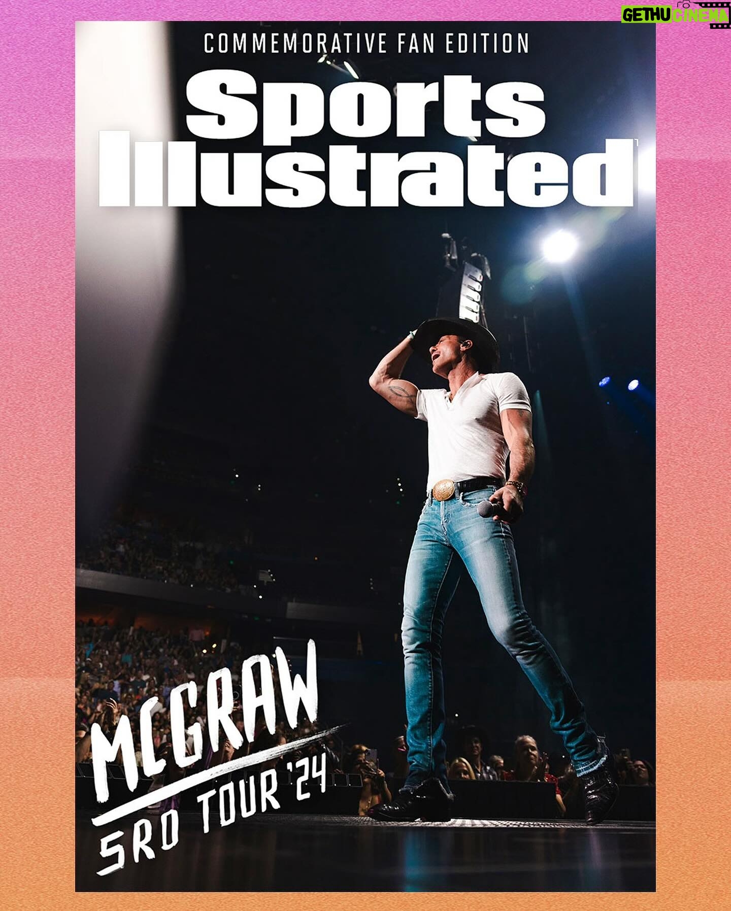 Tim McGraw Instagram - Keep an eye out on the #StandingRoomOnly Tour…. each night will have a commemorative Sports Illustrated magazine cover! Congrats @weareauthentic @jamiejsalter and @minute_media on the new publishing deal for @sportsillustrated.