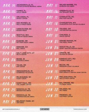 Tim McGraw Instagram - Announcing the Standing Room Only Tour 2024 with special guest @carlypearce! Tickets on sale next Friday, Aug. 4th at 10am local time. Go to timmcgraw.com to sign up for notifications! Can't wait to see you out there....