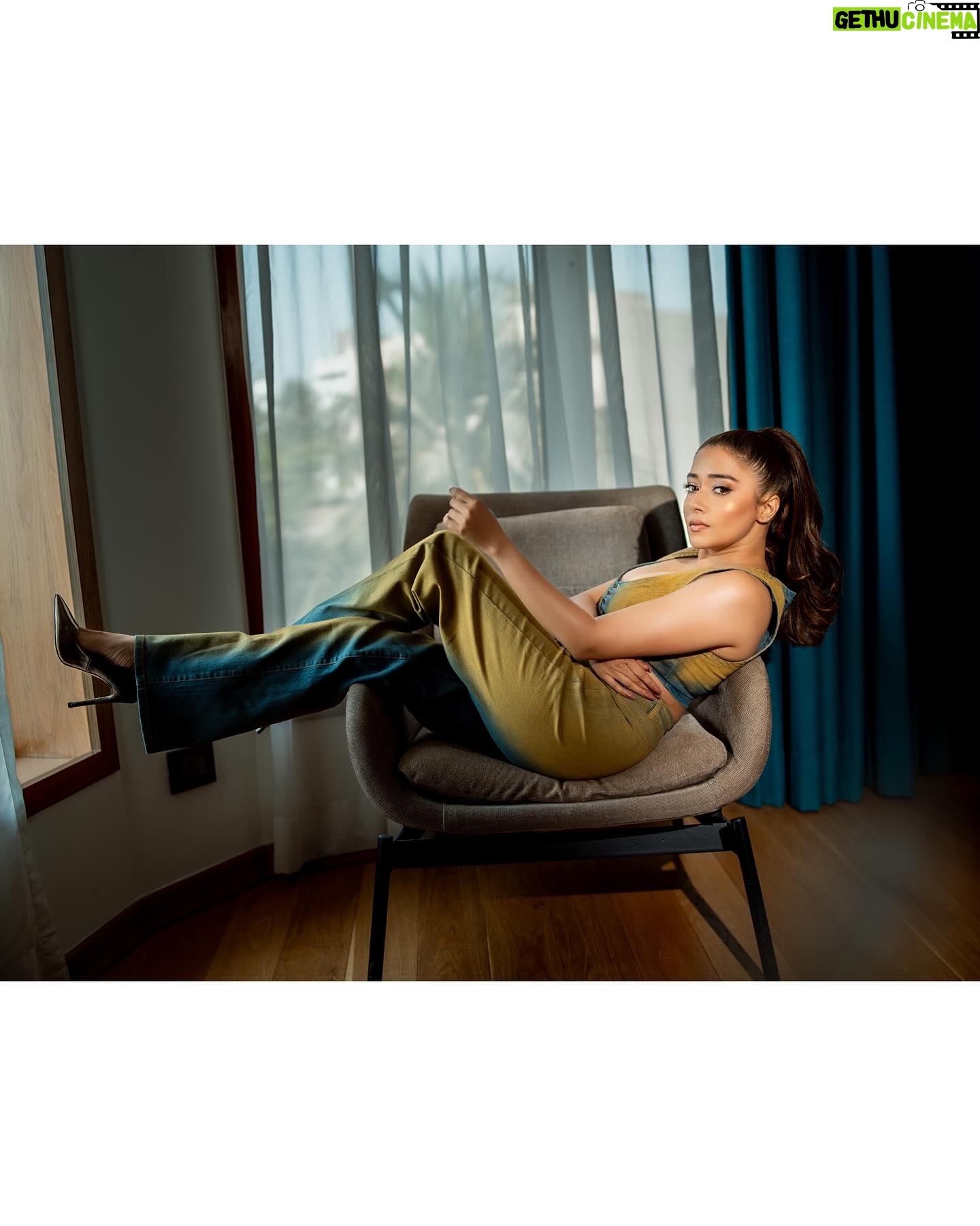 Tina Datta Instagram - Denim’s aren’t only blue! Keepin’ it classy with Denim on Denim 😎 . . 📸: @areesz 👚: @finesseusstudios . . #denim #coord #fyp #TinaKaStyle #TinaDatta