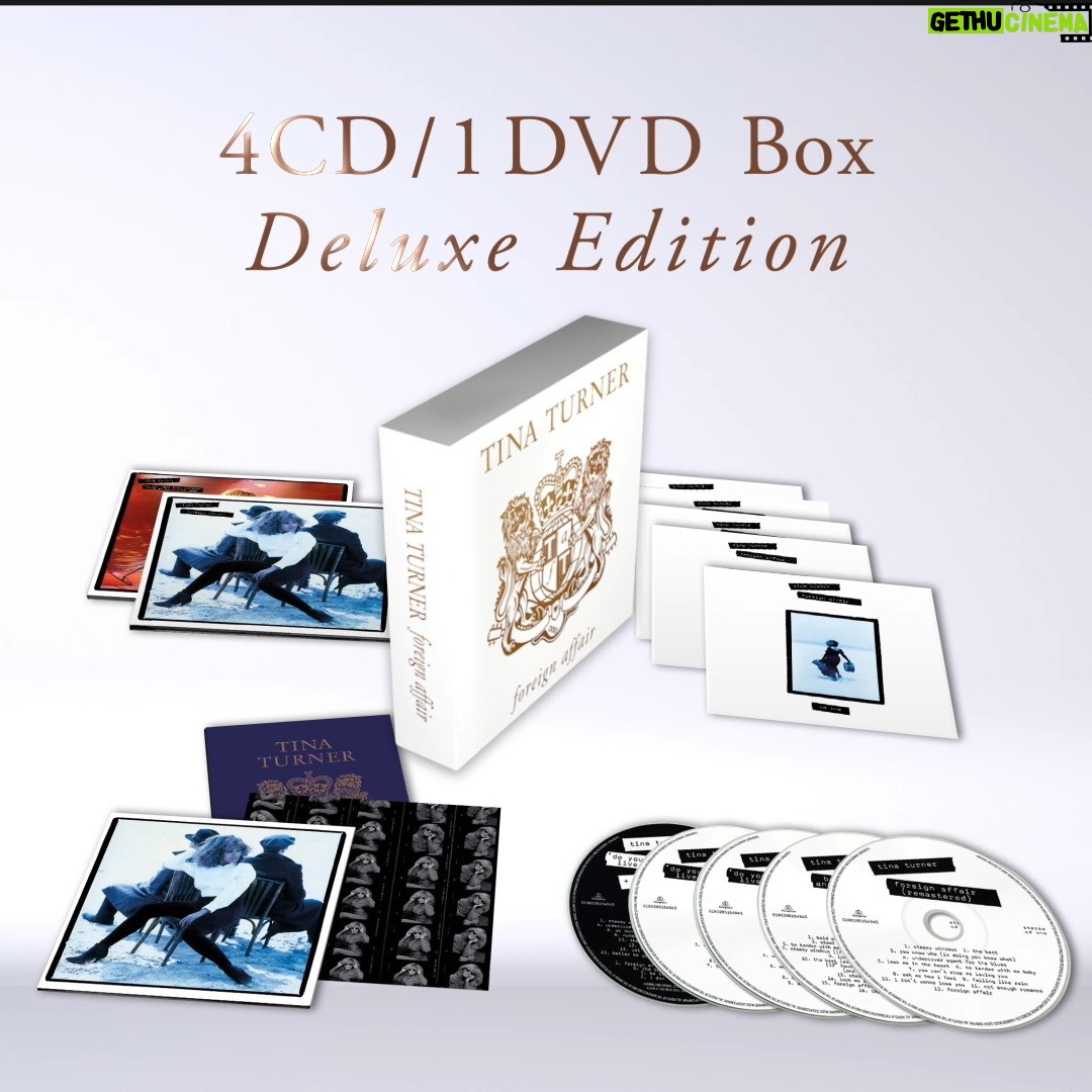 Tina Turner Instagram - Relive one of the biggest albums of the 80s with Foreign Affair (Deluxe Edition), including tracks like The Best, I Don’t Wanna Lose You and Steamy Windows! Releasing in a special, limited-edition 4CD/1DVD box, as well as 2LP Black, 2LP White, 2CD and digital, along with merchandise - pre-order link in bio! #TinaFA