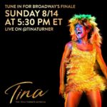 Tina Turner Instagram - Don’t miss #TINABroadway’s final Proud Mary! Tune in LIVE at 5:30 PM ET this Sunday on @TinaTurner. ✨