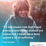 Tina Turner Instagram - Today is International World Kidney Day. Why is it important? Because kidneys fail without pain. And that's why I'm telling you today: Show your kidneys love! They deserve it. My kidneys are victims of my not realising that my high blood pressure should have been treated with conventional medicine. I have put myself in great danger by refusing to face the reality that I need daily, lifelong therapy with medication. For far too long I believed that my body was an untouchable and indestructible bastion. I am therefore delighted to be able to support a new international campaign for kidney health. You can read the whole story of my disease on the website www.showyourkidneyslove.com. Here you can find out how your kidneys work, what the risk factors are and how you can keep these important organs healthy. Let’s show our kidneys some love! #WorldKidneyDay #ShowYourKidneysLove #KidneyCare #CKD #TinaTurner #ERA #EKHA #EKPF #ISN #DKF #EDTNA/ERCA Photo copyright: Xaver Walser/Taro Gold