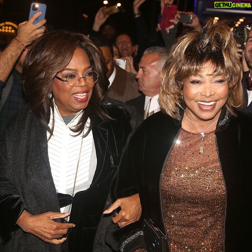 Tina Turner Instagram - Happy Birthday @oprah!🎉💖 📸: Oprah and Tina arriving at the opening night of Tina - The Tina Turner Musical on November 7th, 2019 in NYC.