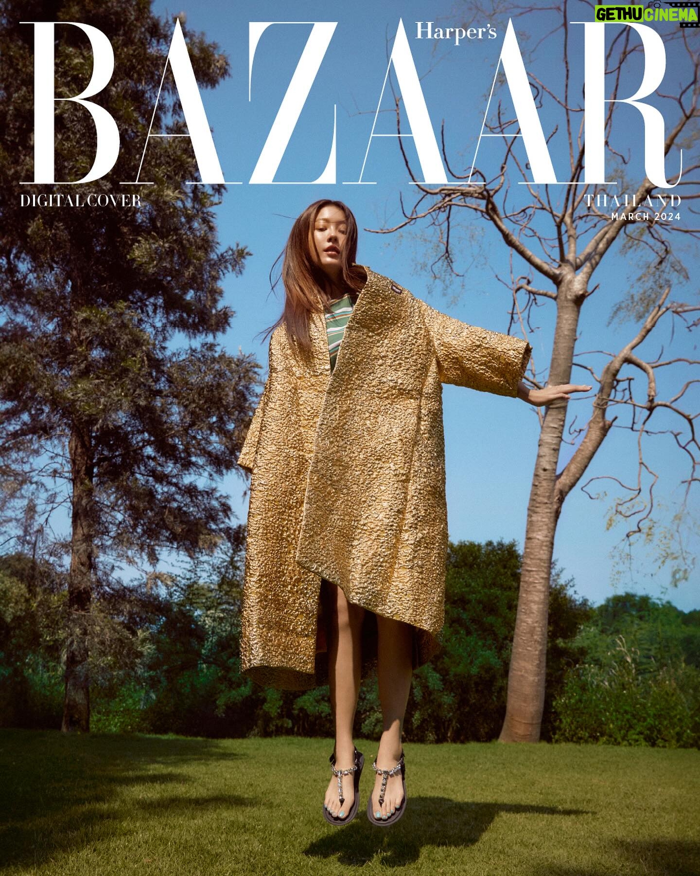 Tipnaree Weerawatnodom Instagram - 🍃🐝Miu Miu Spring/Summer 2024🌷🌤️ #BAZAARThailand #MiuMiu #MiuMiuSS24
