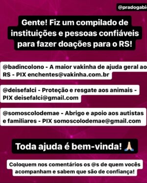 Titi Müller Instagram - O momento é de ajudar e também COBRAR! O próximo refugiado climático pode ser você.