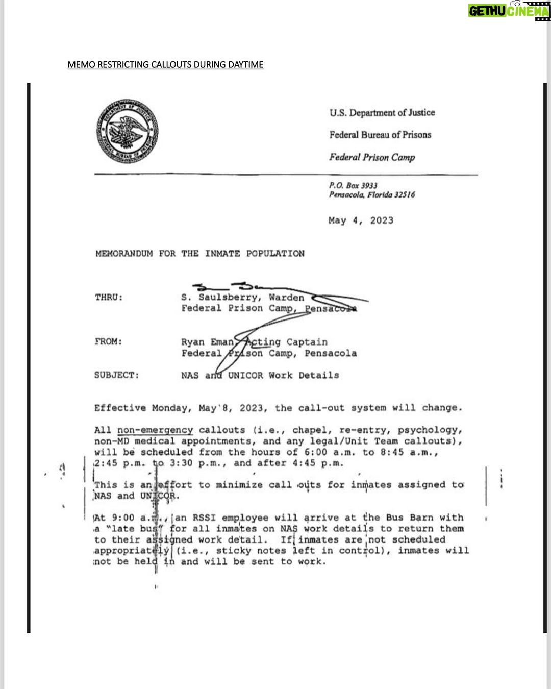 Todd Chrisley Instagram - RETALIATION AGAINST MY FATHER - I hope that Deputy Director Lothrop is a man of his word when he said there would be no retaliation. . . How ironic that the Warden is trying to ship my Dad (after the @newsnationnow interview with @chrisccuomo and @brianentin ) and Jackson (after his retaliation letter to Congress) claiming that they’re “inciting a riot” and a risk to “Institutional Safety” GET REAL! The corruption just won’t stop!