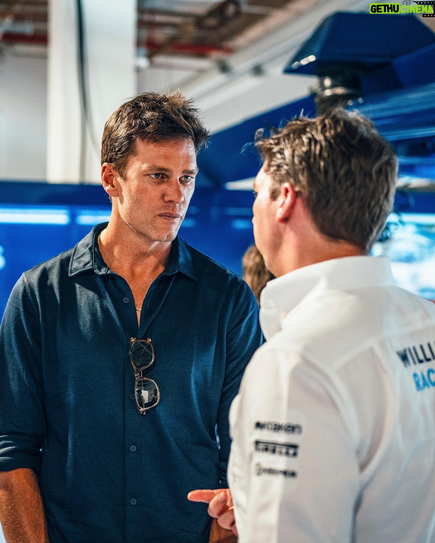 Tom Brady Instagram - I always love being around sports, teamwork and competition. What a fun start to F1 weekend with my friends at @sportsillustrated on Thursday night. @jamiejsalter and his team know how to throw a party and there’s no better city for it as so many things are growing in Miami. Then I was off to track yesterday to see the @williamsracing crew and watch them get dialed in for the sprint. Great seeing you @jv.f1 @logansargeant James Matthews and the entire team and hear about how they’re trying squeeze every second of speed out of the cars this season. F1 competition is TOUGH. Good to luck to everyone on the grid tomorrow, I’m off to LA to get ROASTED 😬