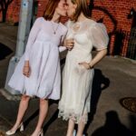 Tommy Dorfman Instagram - i married my best friend and didn’t tell anyone except @hunterabrams who came and photographed us towards the end of last year. we bought our own dresses @doverstreetmarketnewyork where i used to work before acting, and it was perfect. a few weeks ago we decided to say let’s celebrate this our way, so we we something for @voguemagazine and @vogueweddings because we love each other and the world should know!!!! ok???! and if you’re mean to her i’ll 🔪 also BIG thank you @liamnhess and @guiducci @alexandramacon ♡