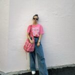Tomomi Itano Instagram - 🩷🖤🩷🖤 どれすき？ #tops @patou #bottom @rosyluce #sneaker @celine #sunglasses @gentlemonster #bag @chromeheartsofficial @rolex 🎀🧁‎💭🛼🩷🕶⸒⋆͛*͛ #Fashion #ootd #154cm #友Style