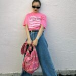 Tomomi Itano Instagram - 🩷🖤🩷🖤 どれすき？ #tops @patou #bottom @rosyluce #sneaker @celine #sunglasses @gentlemonster #bag @chromeheartsofficial @rolex 🎀🧁‎💭🛼🩷🕶⸒⋆͛*͛ #Fashion #ootd #154cm #友Style