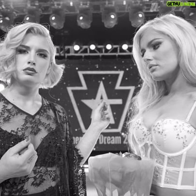 Toni Rossall Instagram - After her surprise appearance at Stardom, #AEW Women’s World Champion Timeless Toni Storm gives Mariah May her flowers!