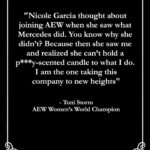 Toni Rossall Instagram - 🔥 AEW Women’s World Champion Toni Storm during AEW Dynasty Media Scrum . . . . #tonistorm #aew #aewdynamite #aewdynasty #thunderrosa #timelesstonistorm #nikkigarcia #nikkibella #hipattack #piledriver #aussieofinstagram #joshi #joshipuroresu #joshipuro #stardomwrestling #teamsplx #splx #プロレス