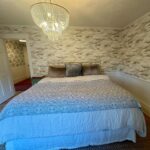 Torrey DeVitto Instagram - I love playing with wallpaper ! It’s such an easy way to change, cozy up or play up any room. 😍 We did our library, guest bedroom, powder room, hallway and office. Should we do our bedroom next ??? … 🤔 I highly recommend checking out @york_wallcoverings & @astreetprints for a ton of really beautiful wallpaper options!