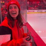 Torrey DeVitto Instagram - Surprised @jlapine17 with a @detroitredwings hockey game, but I guess he walked away with two surprises because this non-sports girl just turned into a HUGE redwings fan! Thanks for having us out, we will be back! #detroitredwings
