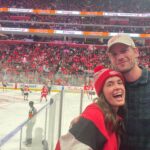 Torrey DeVitto Instagram - Surprised @jlapine17 with a @detroitredwings hockey game, but I guess he walked away with two surprises because this non-sports girl just turned into a HUGE redwings fan! Thanks for having us out, we will be back! #detroitredwings