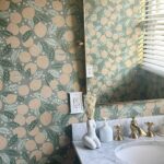 Torrey DeVitto Instagram - I love playing with wallpaper ! It’s such an easy way to change, cozy up or play up any room. 😍 We did our library, guest bedroom, powder room, hallway and office. Should we do our bedroom next ??? … 🤔 I highly recommend checking out @york_wallcoverings & @astreetprints for a ton of really beautiful wallpaper options!