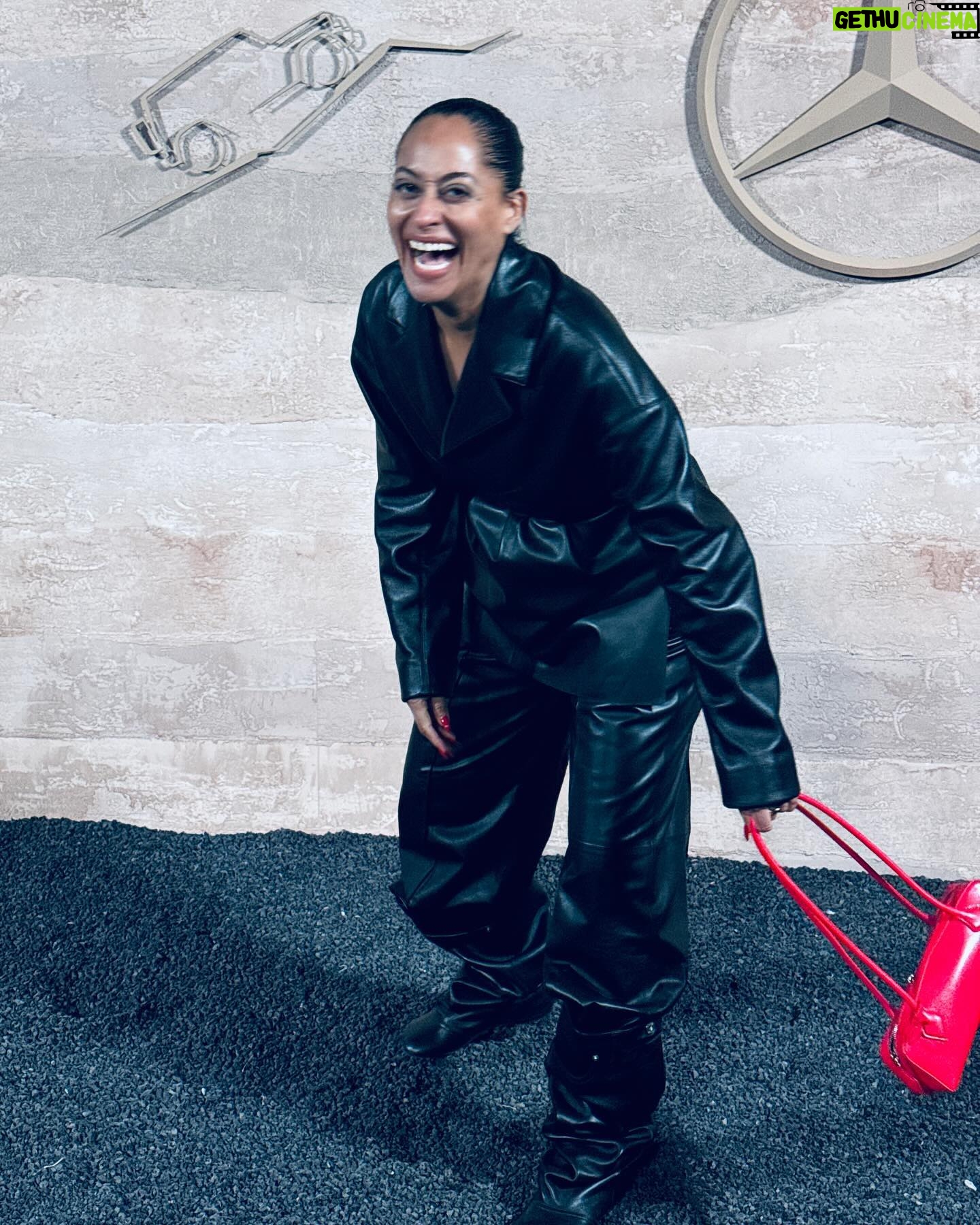 Tracee Ellis Ross Instagram - I put on some leatha and went to a car thing… thank you @mercedesbenzusa #g580
