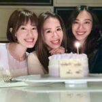 Tracy Chu Instagram - It's Jen's birthday, but I show up whenever there's cake. 🎂🎉🎊 Happy Birthday @jenniferjshum !♥️ @chiangel1110 @sandy.lausinting