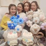 Tracy Chu Instagram - The gang is getting bigger and celebrations are getting happier. 🎂🎉🍾 Happy birthday @roxannetong !🎈Missing you @misskayicheung ❤️