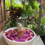 Tressia Bertin Instagram - Lost in a sea of petals 🌸🌿 #BaliBliss #FloralEscape #pramana #Santris #Ubud #Bali